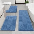 thumbnail image 1 of Bathroom Rugs Sets 3 Piece, Soft Absorbent Microfiber Bath Mats and U-Shaped Contour Toilet Rug, Plush Shaggy Bath Mat Set for Bathroom, 1 of 14