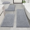 thumbnail image 1 of Bathroom Rugs Sets 4 Piece, Super Soft and Absorbent Non Slip Microfiber Toilet Bathroom Mats, 1 of 13