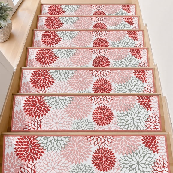 Stair Treads for Wooden Steps Indoor, Stair Treads Non Slip with Reusable Adhesive Backing, Non-Skid Carpet Stair Runners for Kids Elders and Pets