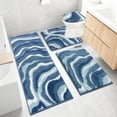 thumbnail image 1 of Bathroom Rugs Sets 4 Piece with Toilet Lid Cover, Non Slip Bathroom Mats Extra Soft Chenille Bath Rugs Absorbent Shaggy Rugs Perfect Plush Mats U-Shaped Toilet Rug and Toilet Cover Kitchen, 1 of 9
