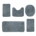 thumbnail image 1 of Bathroom Rugs Sets 5 Piece with Lid Cover Bathroom Shower Rugs with U-Shaped Contour Toilet Mat, Dark Gray, 1 of 7