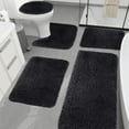thumbnail image 1 of Bathroom Rugs Sets 5 Piece, Plush Bathroom Mats Set Extra Thick, Non Slip Bath Mats for Bathroom, Water Absorbent, Washable Bath Rugs for Tub, Toilet and Floor, 1 of 7