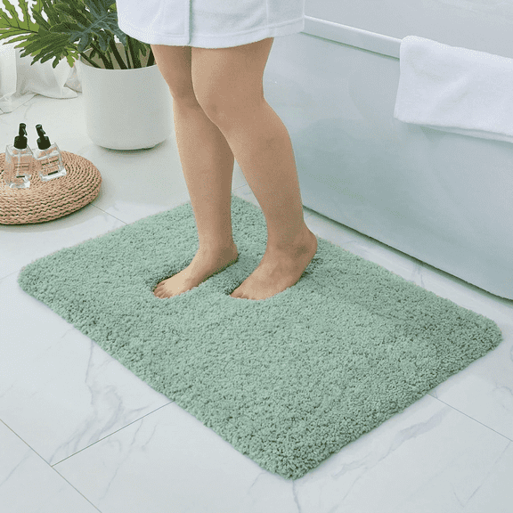 Bathroom Rugs,Shaggy Soft and Absorbent Bath Rug, Non-Slip, Thick Plush Machine Washable Dry Bath Mats for Bathroom, Tub and Shower