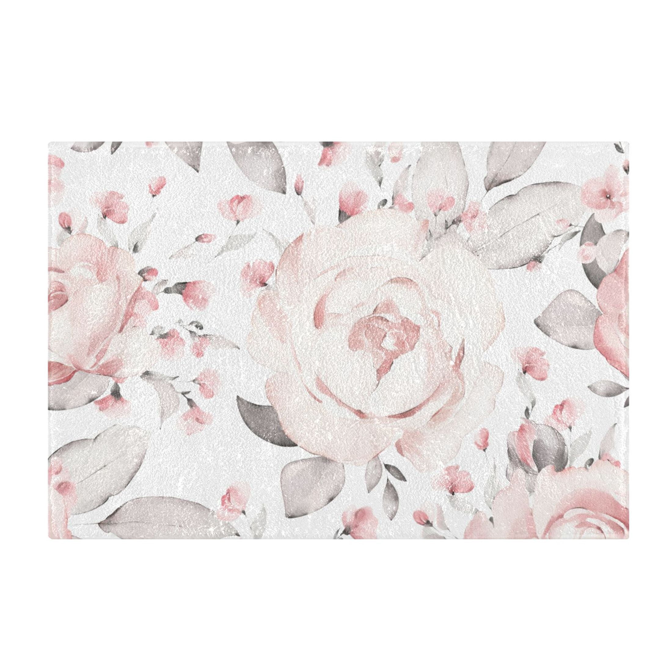 Bathroom Rugs Shaggy Toilet Base Mat 16x24 Square Shape Soft Contour ...