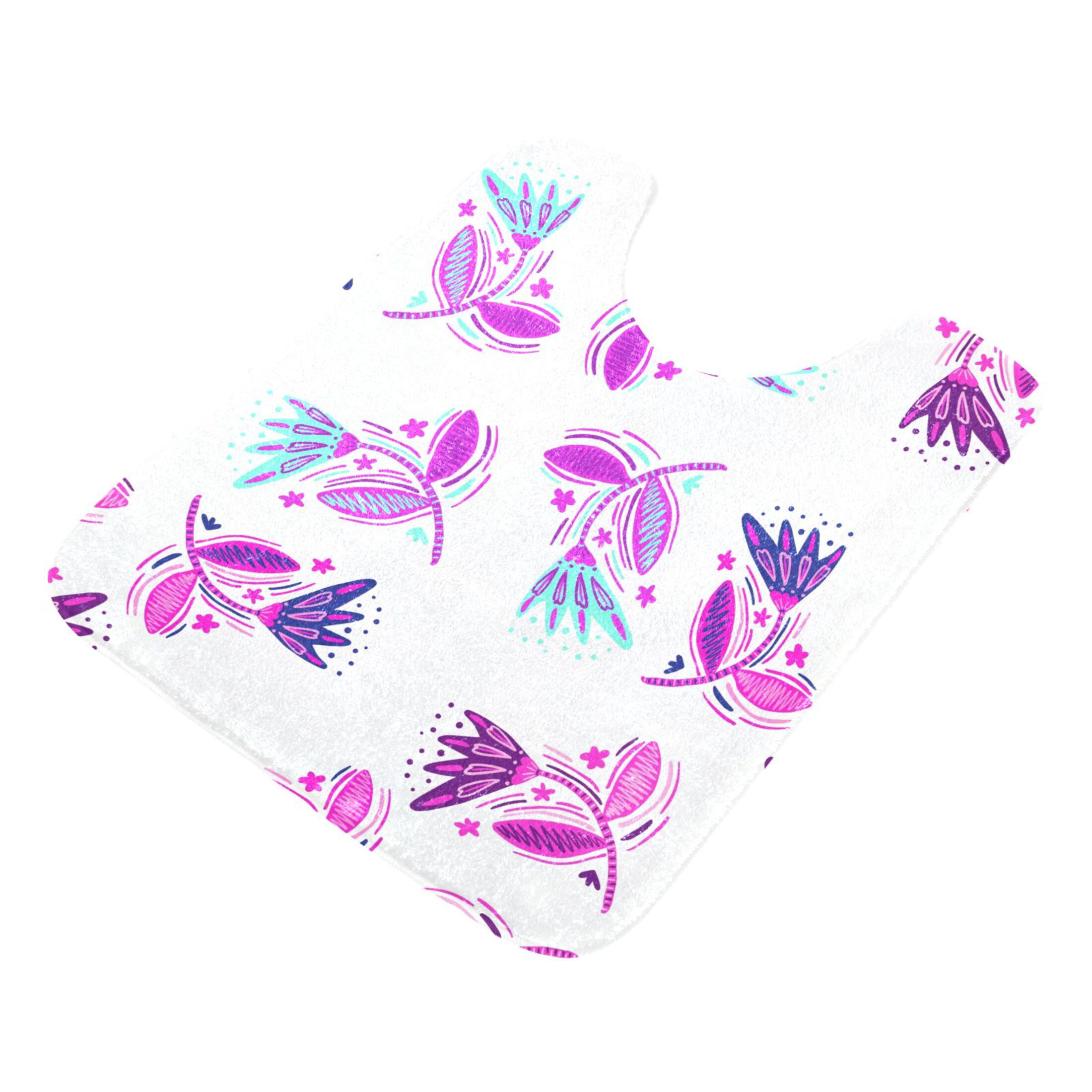 Bathroom Rugs Shaggy Toilet Base Mat 20x24 U Shape Soft Contour Rug ...