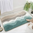 thumbnail image 1 of Bathroom Rugs, Soft Absorbent Microfiber Bath Mat, Non-Slip Shaped Toilet Rug Quick Dry Machine Washable, 1 of 6