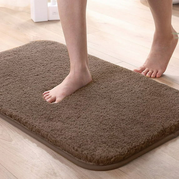 Bathroom Rugs Super Thick Fluff Fiber Bath Mat Shower Room Rugs Mats Chenille Bathroom Floor Mat Toilet Absorbent Entrance Door Mat
