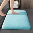 thumbnail image 1 of Bathroom Rugs, Ultra Absorbent & Non-Slip Memory Foam Bath Rugs, Machine Washable Bathroom mats, Soft Velvet Bath Mats，Easier to Dry for Bathroom Floor Rugs (17"×24", Spa Blue), 1 of 6