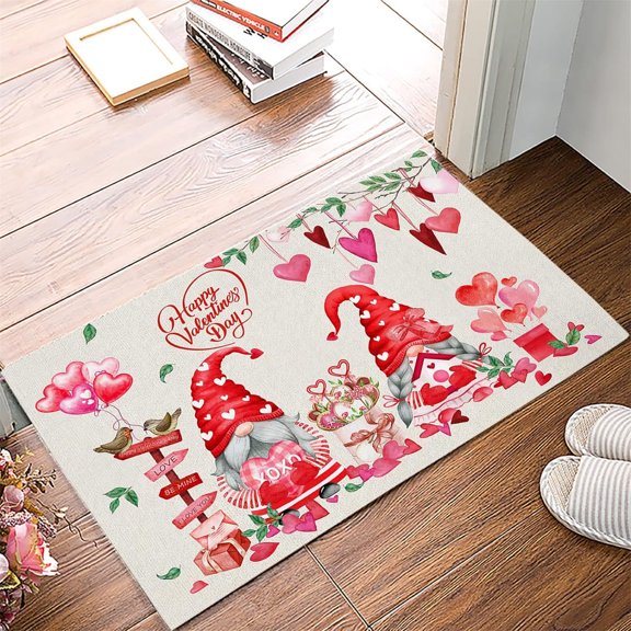 Bathroom Rugs Valentine's Day Mat Porch Door Mat Love Romantic Holiday Decoration Mat Area Rug Rugs for Living Room