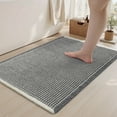 thumbnail image 1 of VUNATE Waffle Bathroom Rugs Ultra-Soft Non-Slip Bath Mat Super Absorbent Quick Dry Bath Rugs for Bathroom Floor Machine Washable Bathroom Mats with Boho Bathroom Decor 24"x36" Dark Gray and White, 1 of 6