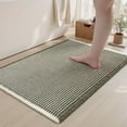 thumbnail image 1 of VUNATE Waffle Bathroom Rugs Ultra-Soft Non-Slip Bath Mat Super Absorbent Quick Dry Bath Rugs for Bathroom Floor Machine Washable Bathroom Mats with Tassels Boho Bathroom Decor 24"x36" Green and White, 1 of 6