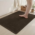 thumbnail image 1 of VUNATE Waffle Bathroom Rugs Ultra-Soft Non-Slip Bath Mat Super Absorbent Quick Dry Bath Rugs for Bathroom Floor Machine Washable Bathroom Mats with Tassels Boho Bathroom Decor 18"x30" Chocolate, 1 of 6