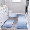 thumbnail image 1 of Bathroom Rugs, Yamaziot Bath Mat Set of 3, Absorbent Microfiber Non Slip Shaggy Ultra Soft Bathroom Runner with U Shaped Contour Toilet Mat for Tub Front, Shower Inside Floor, 1 of 8
