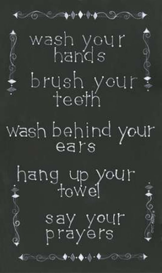 Bathroom Rules Canvas Art - Cindy Shamp (12 x 18)