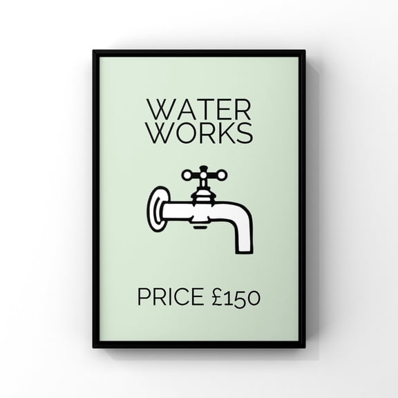 Bathroom Rules Poster Black & White Restroom Wall Art, 12x18 UNFRAMED