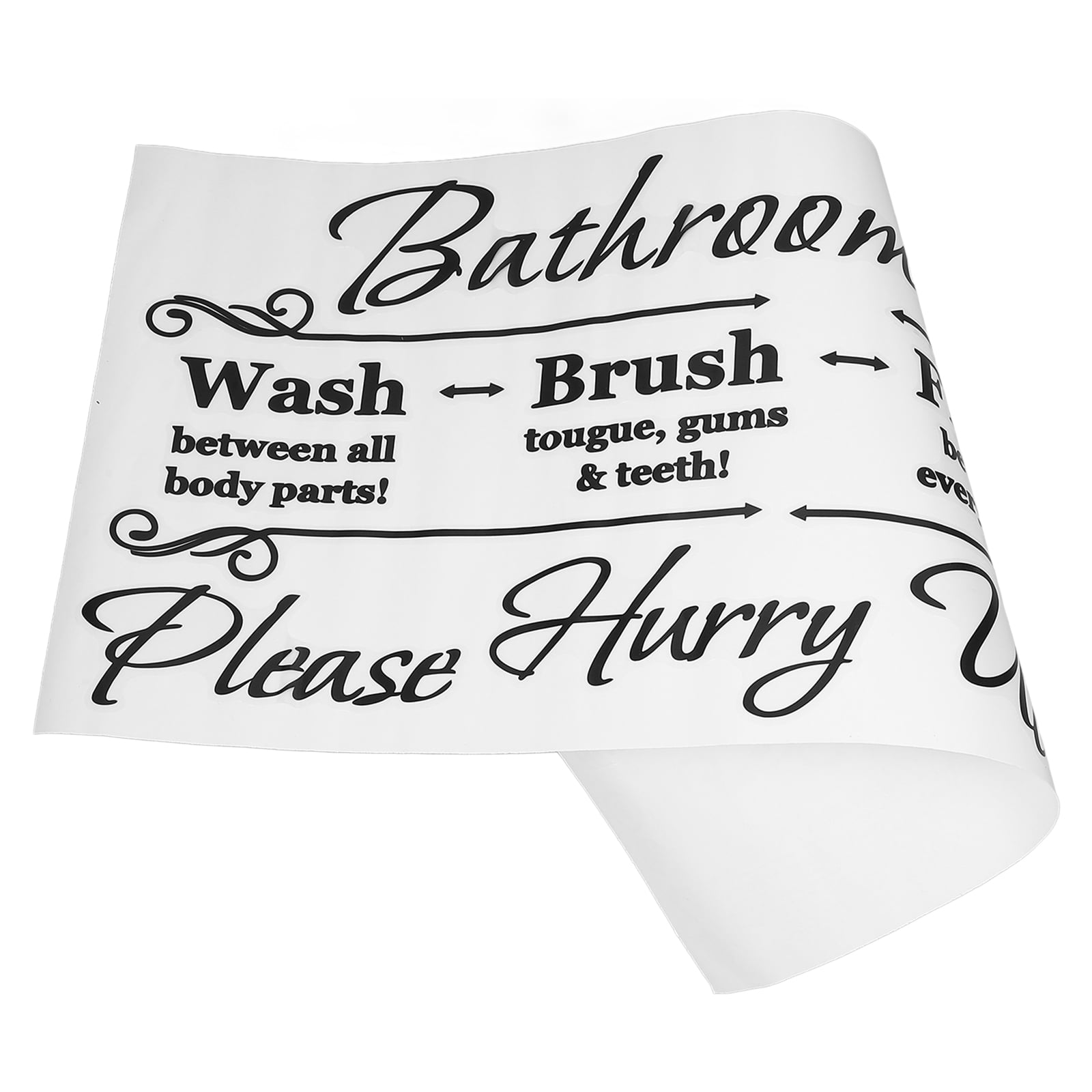 Bathroom Rules Wall Art Removable Wall Decals Funny Reminder for