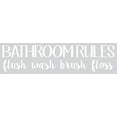 thumbnail image 1 of Bathroom Rules Wall Decals Sticker Vinyl Lettering Home Décor 23x6-Inch White, 1 of 6