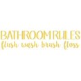 thumbnail image 1 of Bathroom Rules Wall Decals Sticker Vinyl Lettering Home Décor 36x10-Inch Buttercream, 1 of 6