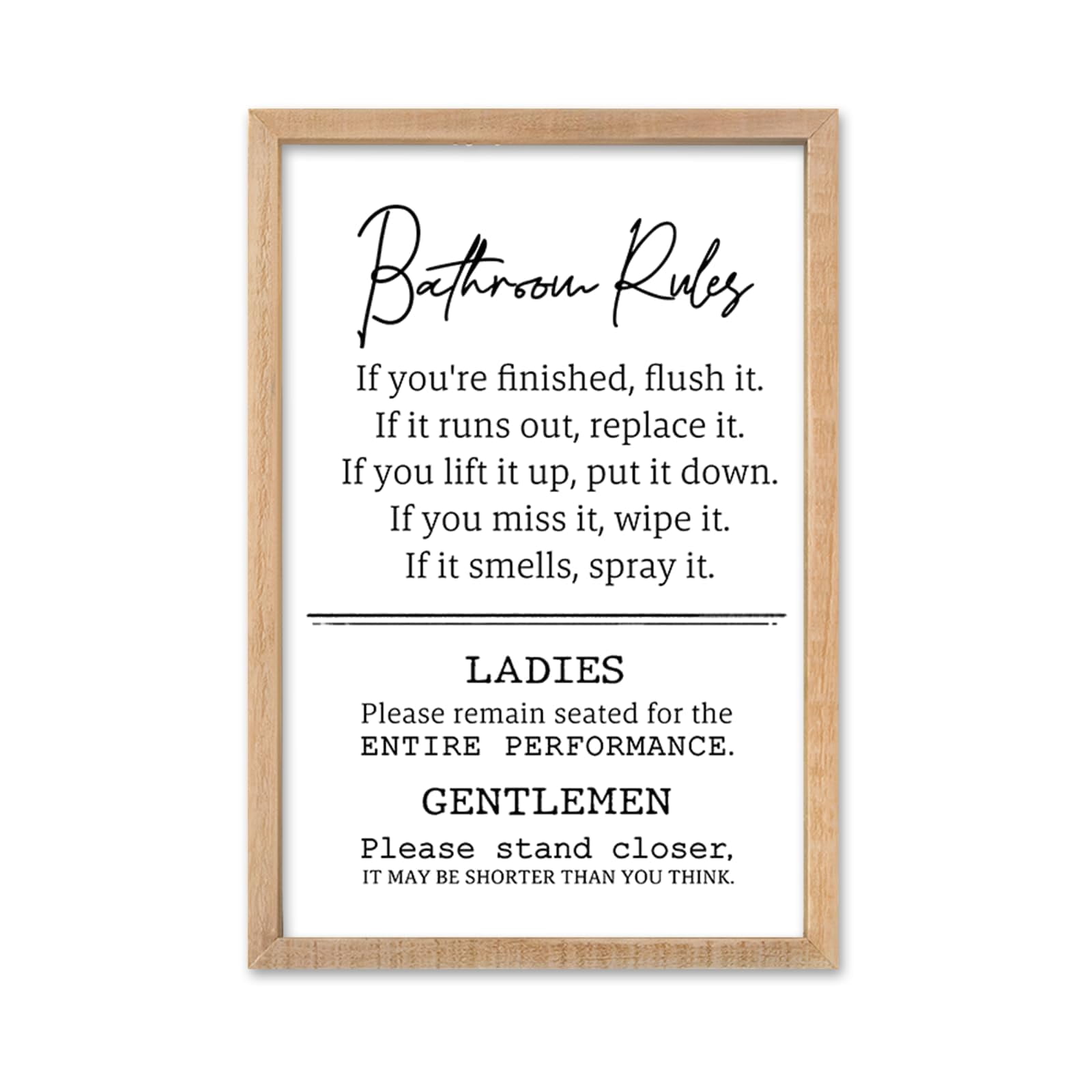 Bathroom Rules Wall Decor 16