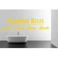 thumbnail image 1 of Bathroom Rules Wash Brush Floss Flush Quote Saying Wall Decal Sticker, 1 of 4
