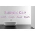 thumbnail image 1 of Bathroom Rules Wash Brush Floss Flush Quote Saying Wall Decal Sticker, 1 of 4