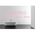 thumbnail image 1 of Bathroom Rules Wash Brush Floss Flush Quote Saying Wall Decal Sticker, 1 of 4