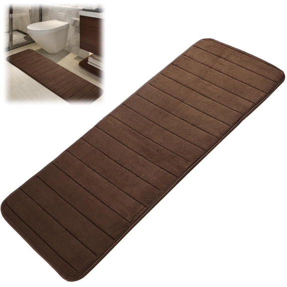 Bathroom Runner 47.2"x15.7", Non Slip Memory Foam Bath Mat, Machine Washable Quick Dry Bath Mats for Bathroom Floor, Shower and Tub, Home Decor Accessories