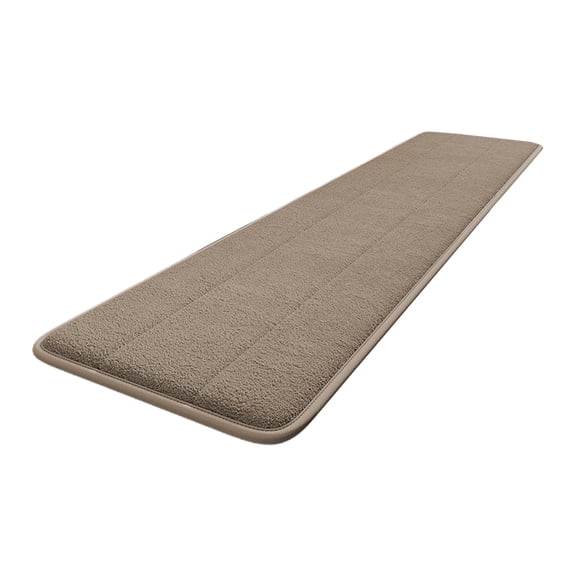 Bathroom Runner, Non Slip Memory Foam Bath Mat, Super Soft Water Absorbent Hallway Carpet, Machine Washable Rug for Vanity Tub Shower Brown