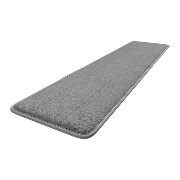 Bathroom Runner, Non Slip Memory Foam Bath Mat, Super Soft Water Absorbent Hallway Carpet, Machine Washable Rug for Vanity Tub Shower Gray