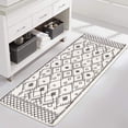 thumbnail image 1 of Bathroom Runner Rug 18x47 inch Long Boho Bath Mat Non-Slip Moroccan Farmhouse Gray Bath Rug Soft Velvet Machine Washable Bathroom Mats for Tub Sink Shower, 1 of 6