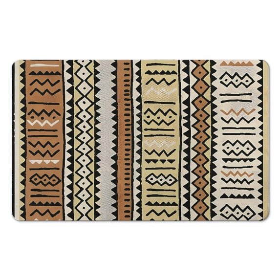 Bathroom Runner Rug 20x32 in Boho Long Bath Mat Non-Slip Moroccan Geometric Farmhouse Bath Rug Soft Machine Washable Floor Mats for Bathtub Sink Shower