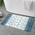 thumbnail image 1 of Bathroom Runner Rug 20x59 inch Long Boho Bath Mat Non-Slip Moroccan Farmhouse Gray Bath Rug Soft Velvet Machine Washable Bathroom Mats for Tub Sink Shower, 1 of 6