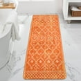 thumbnail image 1 of Bathroom Runner Rug 20x59 inch Long Boho Bath Mat Non-Slip Moroccan Farmhouse Orange Bath Rug Soft Velvet Machine Washable Bathroom Mats for Tub Sink Shower, 1 of 6