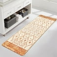 thumbnail image 1 of Bathroom Runner Rug 20x59 inch Long Boho Bath Mat Non-Slip Vintage Moroccan Farmhouse Orange Distressed Bath Rug Soft Velvet Machine Washable Bathroom Mats for Tub Sink Shower, 1 of 6