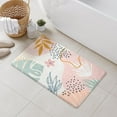 thumbnail image 1 of Bathroom Runner Rug Green Botanical Long Bath Mat Non-Slip Modern Boho Bath Rug Soft Velvet Machine Washable Floor Mats Aesthetic Design for Bathroom Tub Shower,20''''x59'''', 1 of 5