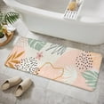 thumbnail image 1 of Bathroom Runner Rug Green Botanical Long Bath Mat Non-Slip Modern Boho Bath Rug Soft Velvet Machine Washable Floor Mats Aesthetic Design for Bathroom Tub Shower,20''''x59'''', 1 of 6