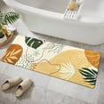 thumbnail image 1 of Bathroom Runner Rug Green Botanical Long Bath Mat Non-Slip Modern Boho Bath Rug Soft Velvet Machine Washable Floor Mats Aesthetic Design for Bathroom Tub Shower,20''''x59'''', 1 of 6