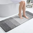 thumbnail image 1 of Bathroom Runner Rugs 47x17, Extra Soft Absorbent Microfiber Bath Rugs, Rubber Backing, Quick Dry, Machine Washable Bath Mats for Bathroom Floor, Tub and Shower, Home Decor Accessories, Grey, 1 of 7