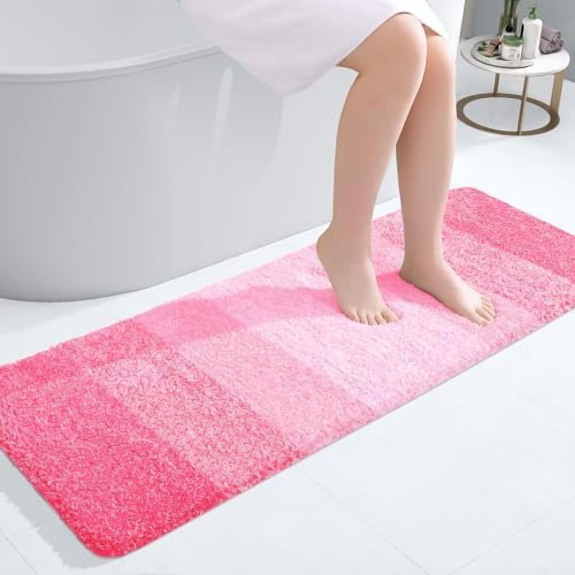 Bathroom Runner Rugs 47x17, Extra Soft Absorbent Microfiber Bath Rugs ...