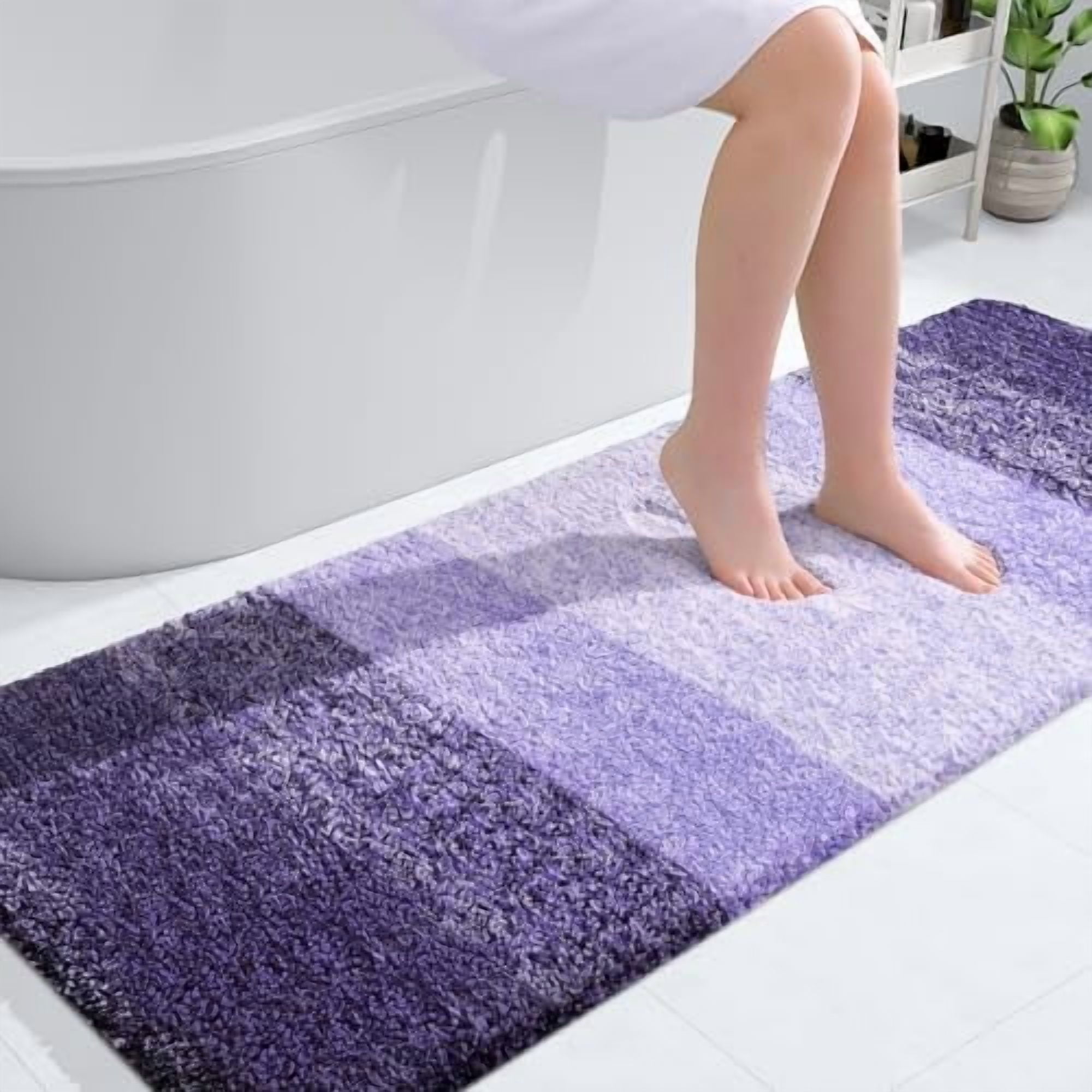 Bathroom Runner Rugs 59x24, Extra Soft Absorbent Microfiber Bath Rugs ...