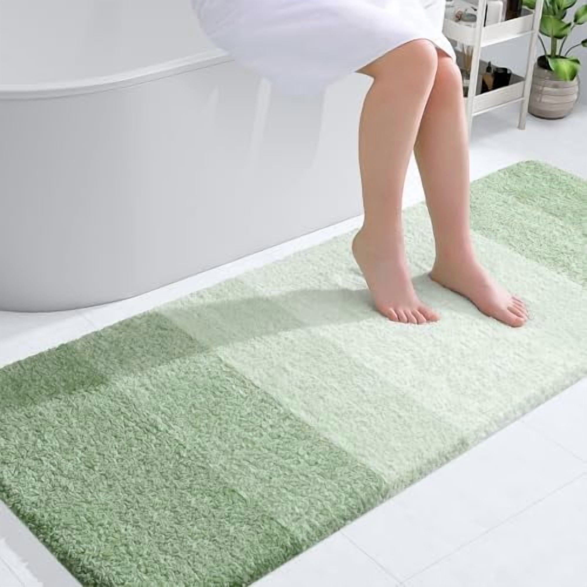 Bathroom Runner Rugs 59x24, Extra Soft Absorbent Microfiber Bath Rugs ...