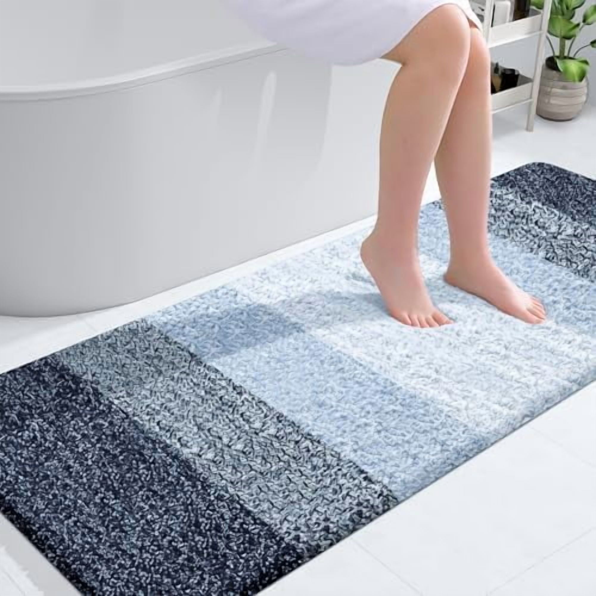 Bathroom Runner Rugs 59x24, Extra Soft Absorbent Microfiber Bath Rugs ...