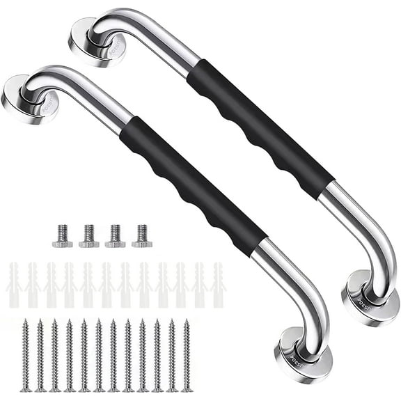 Bathroom Safety Bar,20inch/50cm Stainless Steel Handrail 2 Pcs,Load Capacity 500LBS,Shower Grab Bar, Stainless Steel Bathroom Grab Bar, Shower Handle