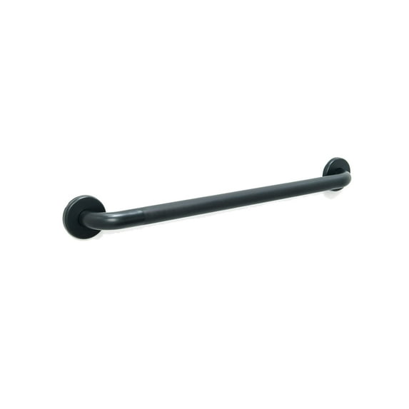 Bathroom Safety Grab Bar - Matte Black/Shower Tub Toilet Steps ADA/304 Stainless Steel/Knurled/ 16"