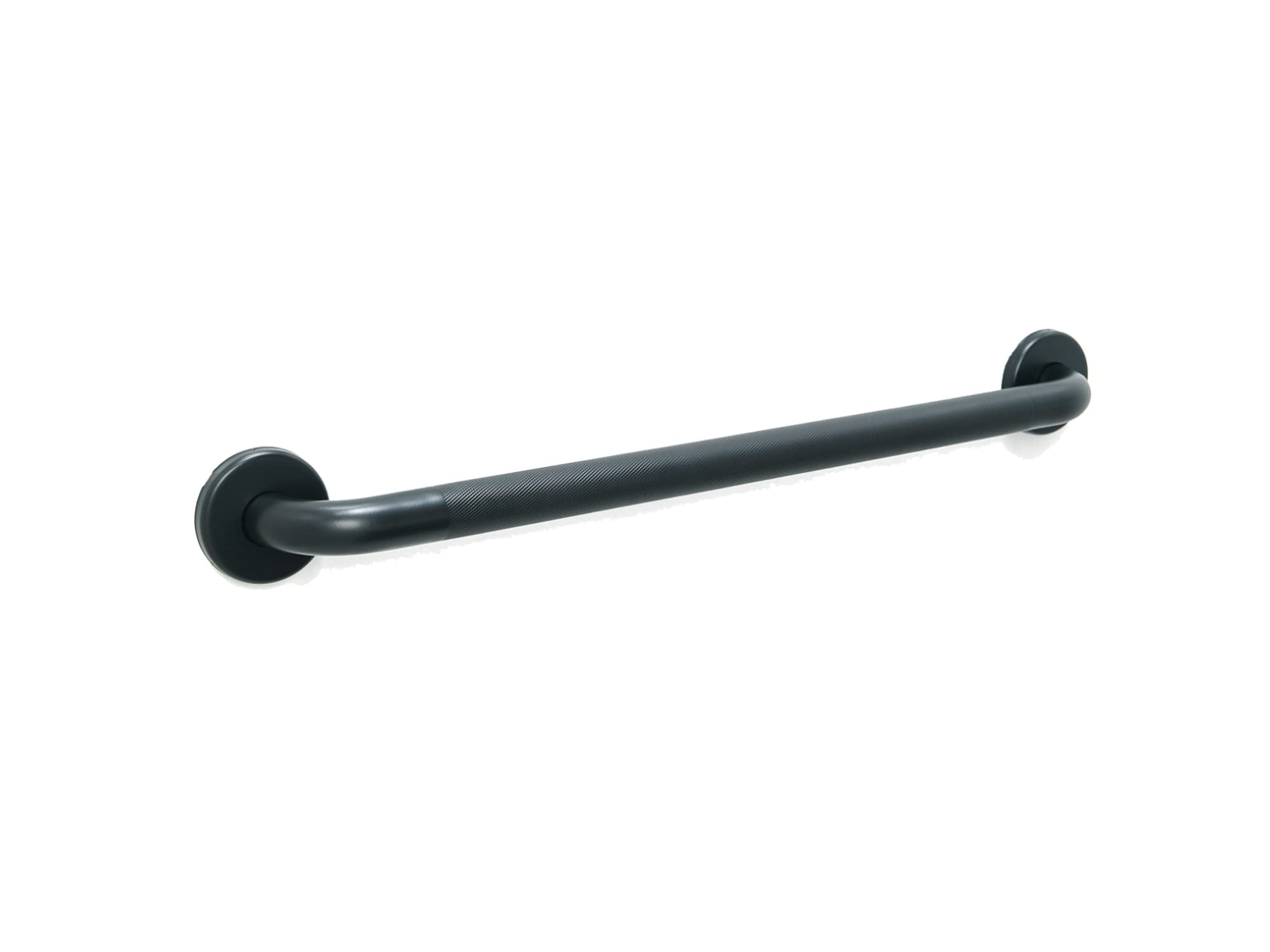 Bathroom Safety Grab Bar - Matte Black/Shower Tub Toilet Steps ADA/304 Stainless Steel/Knurled ...