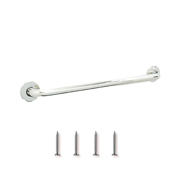 Bathroom Safety Grab Bar - Polished Chrome/ADA Shower Bathtub Steps/304 Stainless Steel/Smooth/ 32"