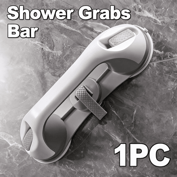 Bathroom Safety Handle for Elderly - Suction Cup Grab Bar with Strong Vacuum Seal, Anti-Slip Design, Flip Lock Technology - Portable Shower & Tub Assist Rail - 240lb Capacity No Drilling