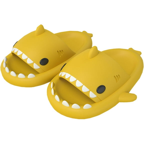 Bathroom Sandals Cute Shark Slippers for Women Men, Shower Slides Casual Beach Shoes Anti-Slip Novelty Open Toe Lightweight Sole Sandals