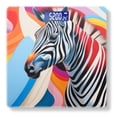 thumbnail image 1 of Bathroom Scale, Highly Accurate Digital Body Scale,Precisely Measures Weight up to 400 lbs-Abstract Art Painting Of Zebra With Colorful Shapes And Lines, 1 of 4