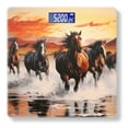 thumbnail image 1 of Bathroom Scale, Highly Accurate Digital Body Scale,Precisely Measures Weight up to 400 lbs-Black And Chestnut Horses Running Through The Wate At Sunset, 1 of 4